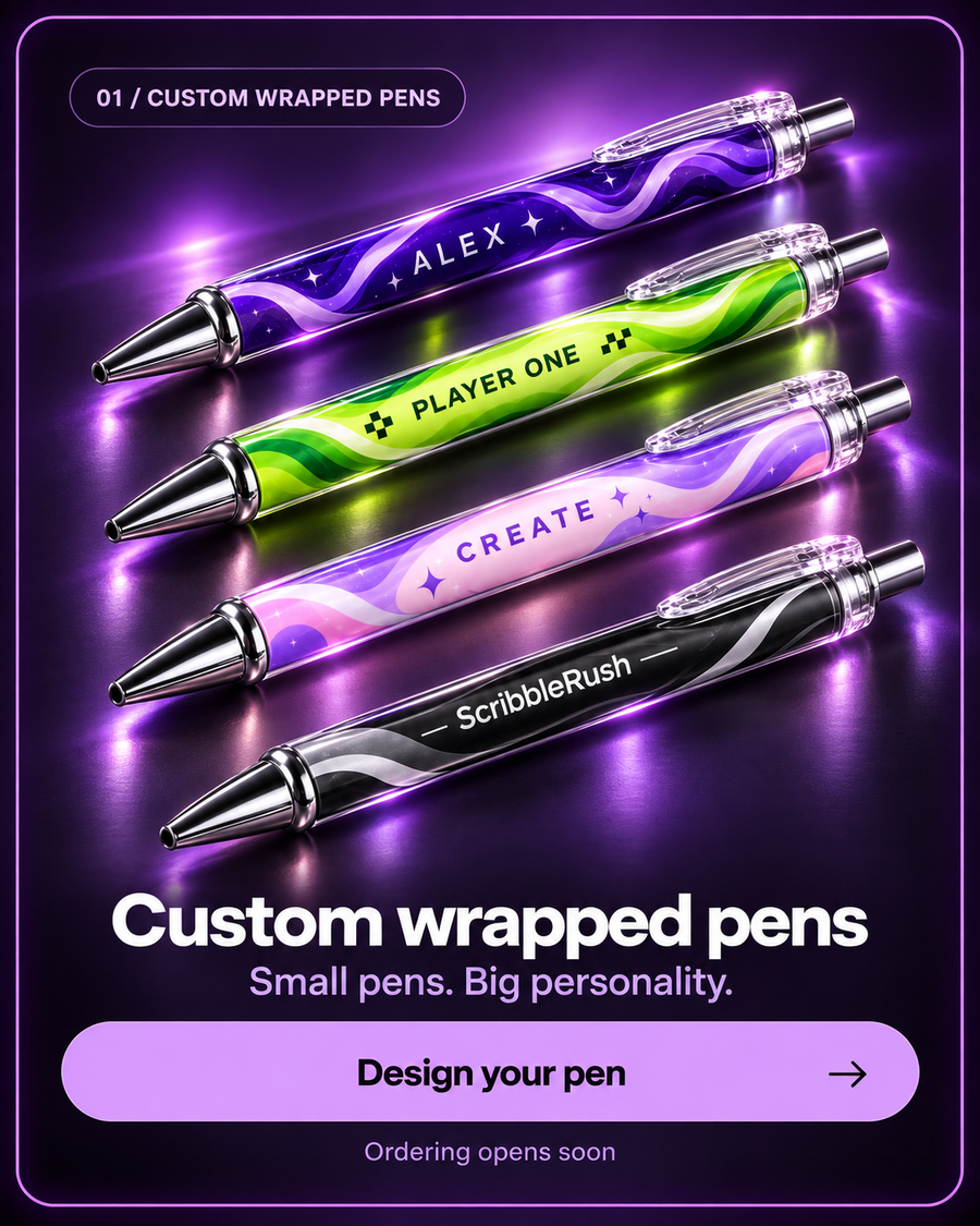 Custom wrapped pens
